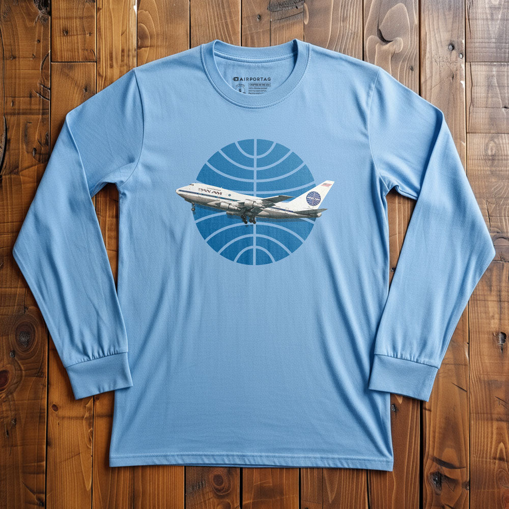 Pan Am Logo Airplane - Long Sleeve T-Shirt