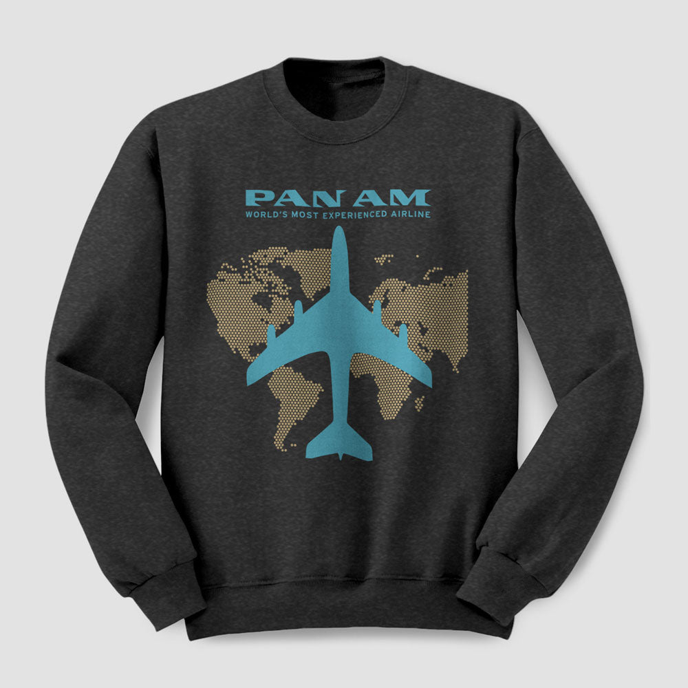 World Map Plane Pan Am - Sweatshirt