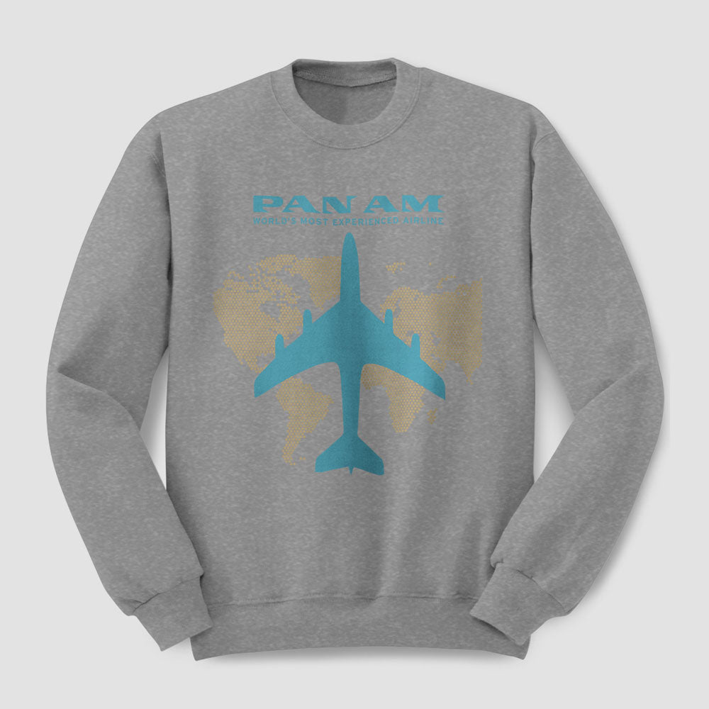 World Map Plane Pan Am - Sweatshirt