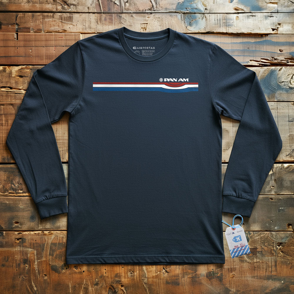 Pan Am Retro Stripe - Long Sleeve T-Shirt