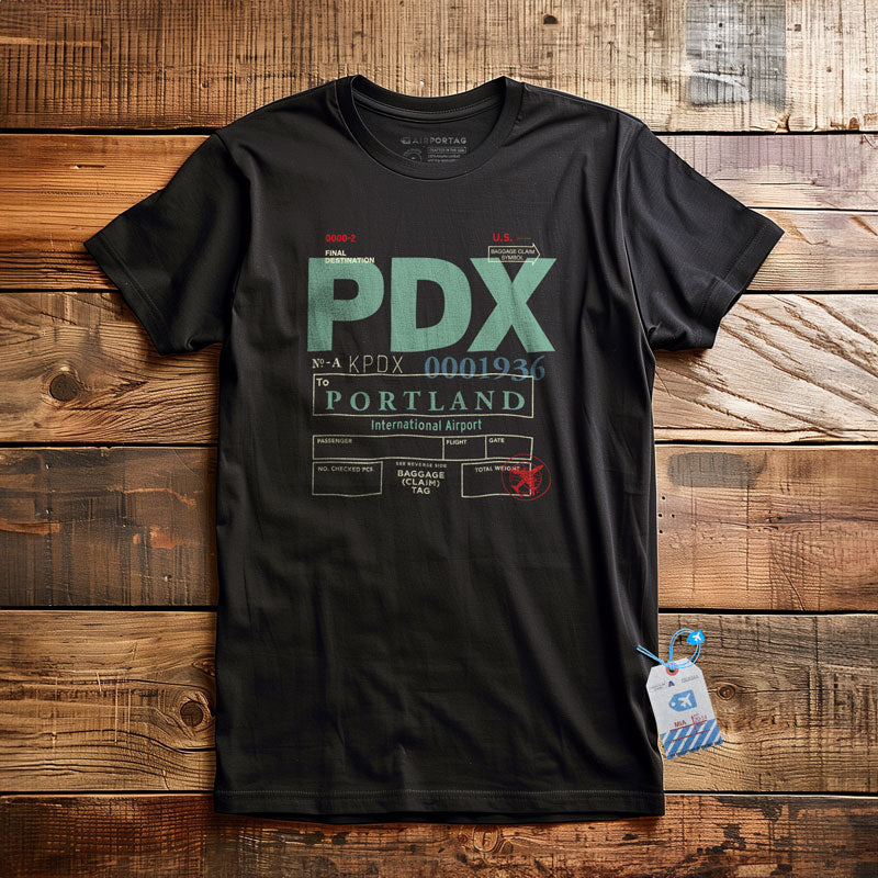 PDX airport IATA code - T-Shirt