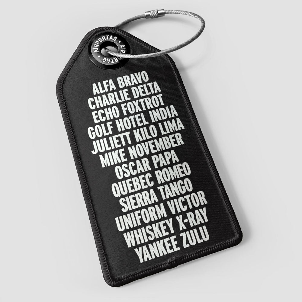 Nato Phonetic Alphabet - Luggage Tag