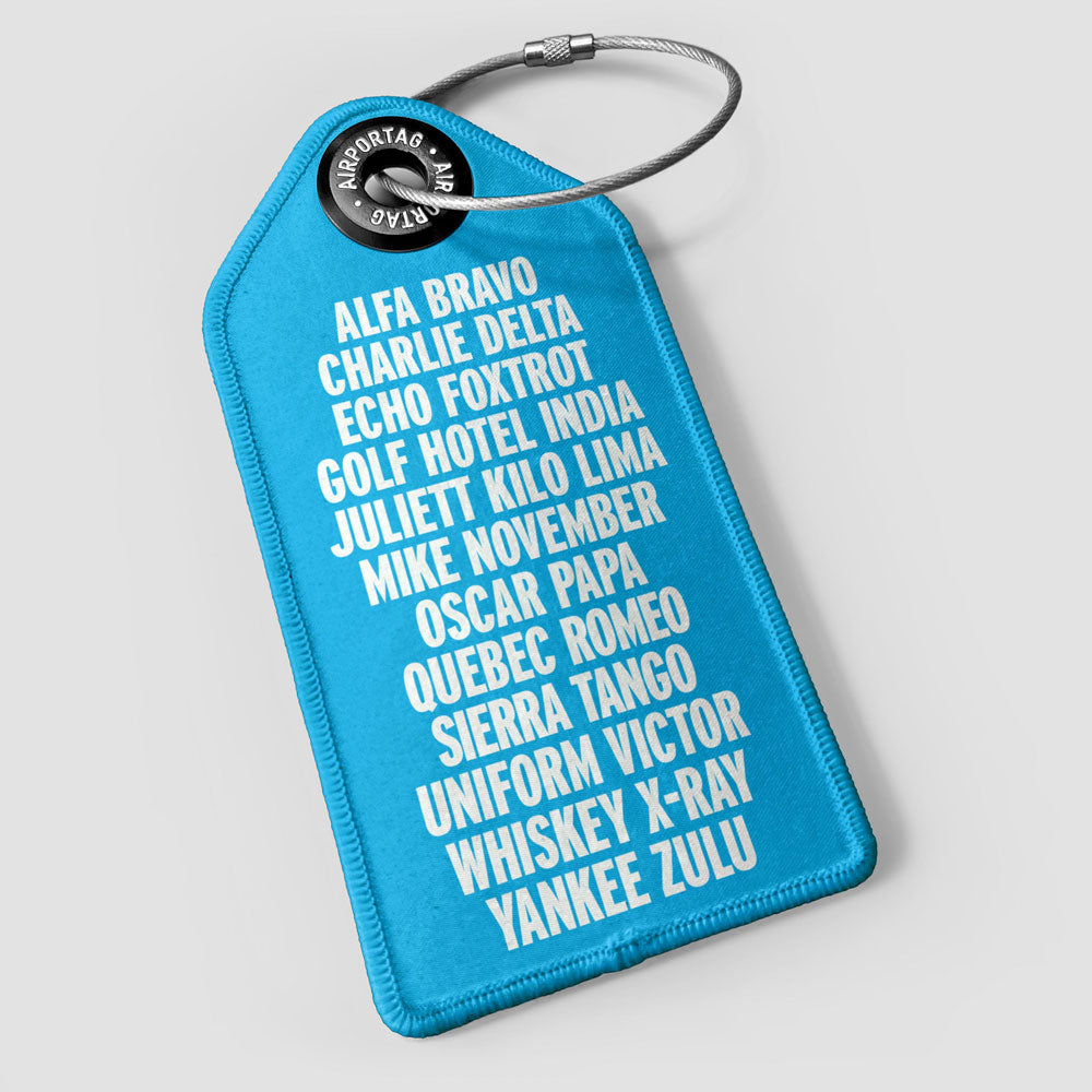 Nato Phonetic Alphabet - Luggage Tag