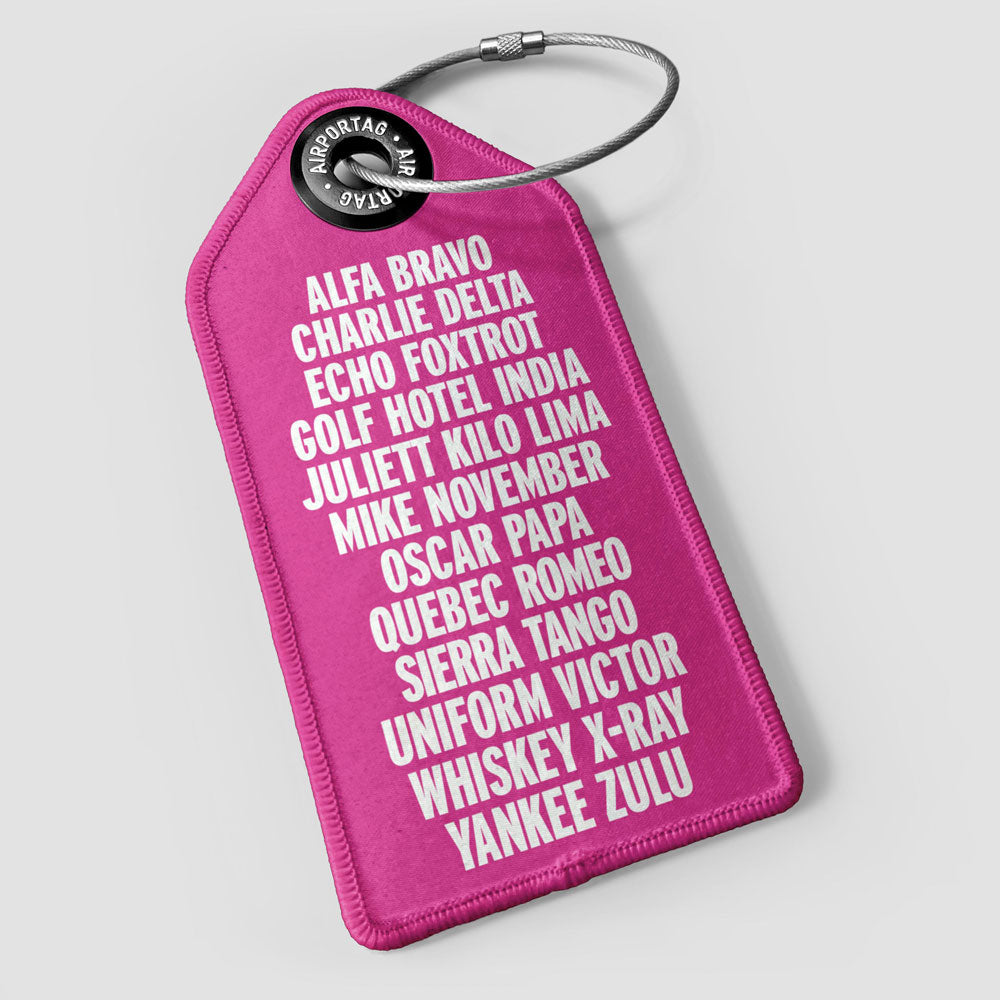 Nato Phonetic Alphabet - Luggage Tag