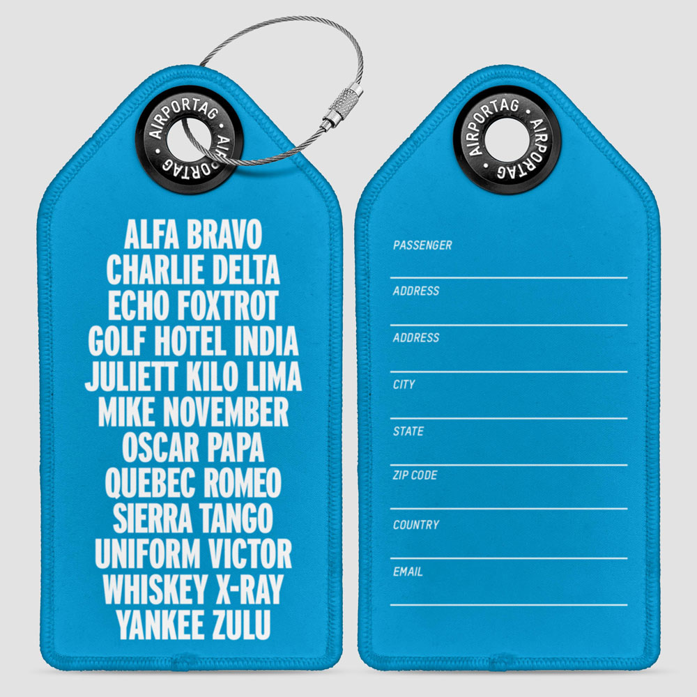 Nato Phonetic Alphabet - Luggage Tag