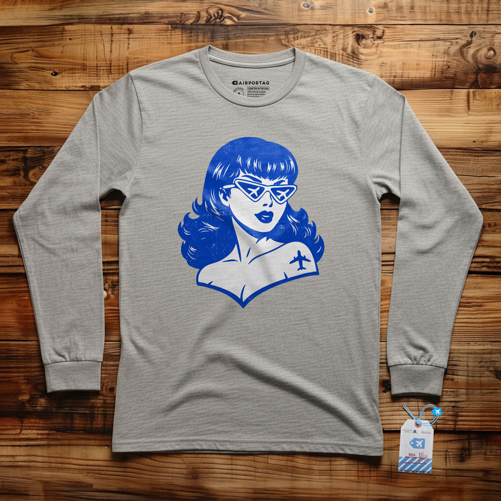 Plane Glasses & Tattoo - Long Sleeve T-Shirt