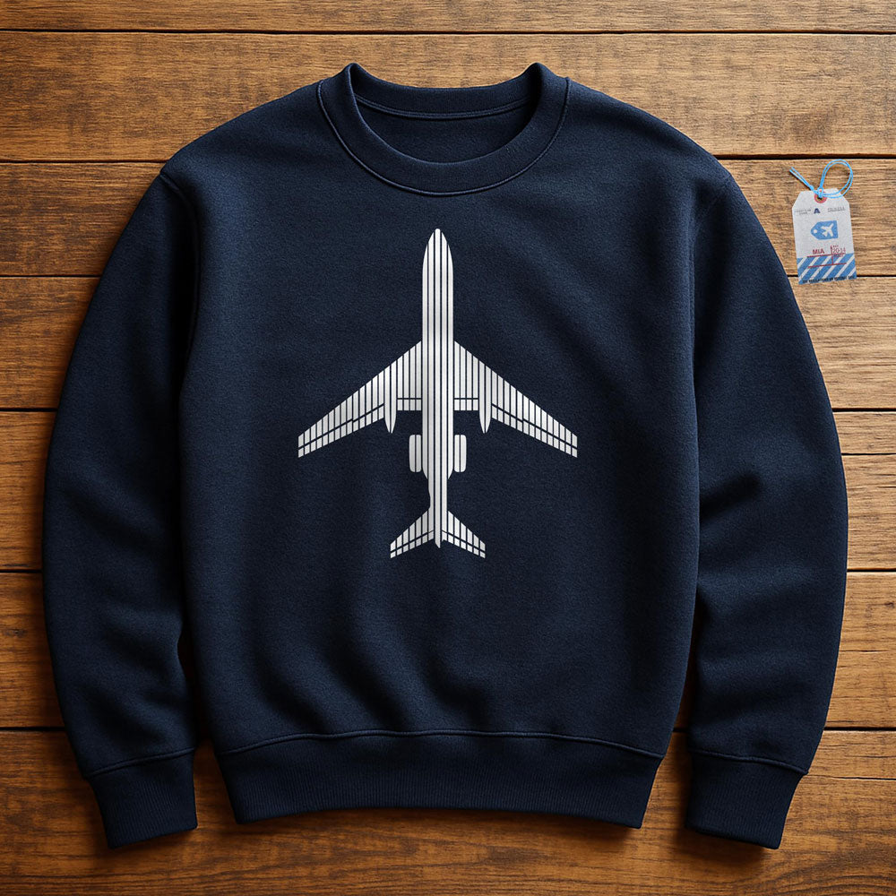 Plane Lines - Sweatshirt - Navy