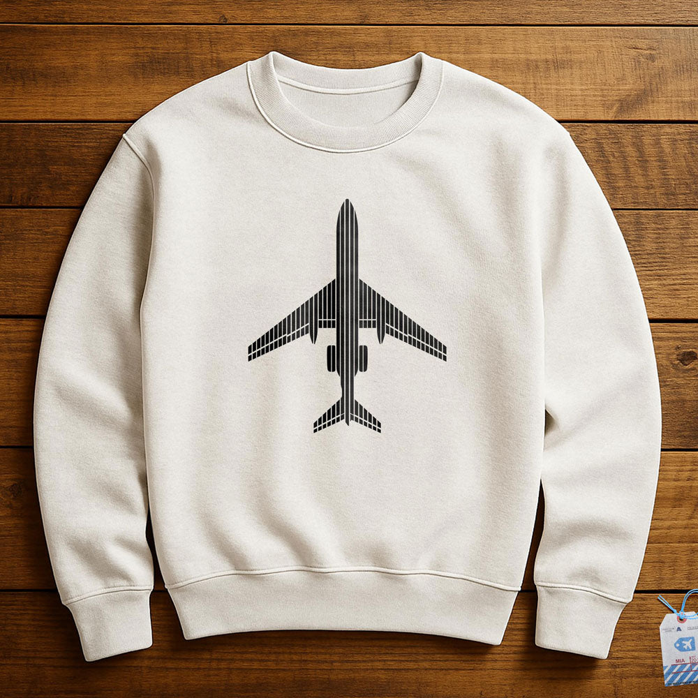 Plane Lines - Sweatshirt - White