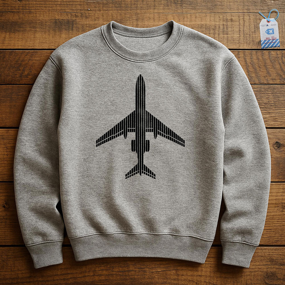 Plane Lines - Sweatshirt - Athletic Heather