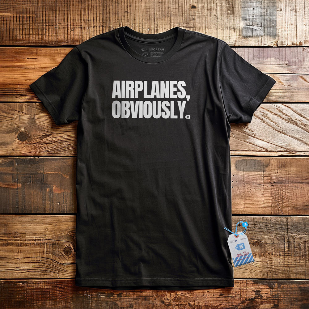 Airplanes, Obviously - T-Shirt - Black
