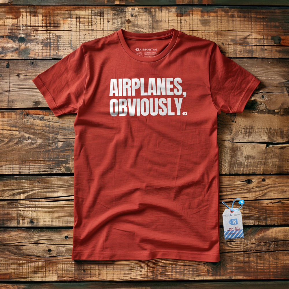 Airplanes, Obviously - T-Shirt - Red