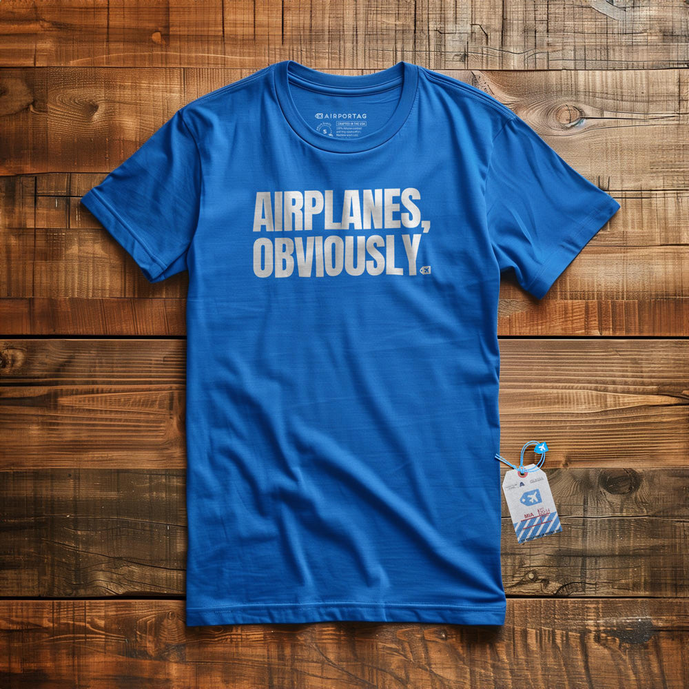 Airplanes, Obviously - T-Shirt - True Royal