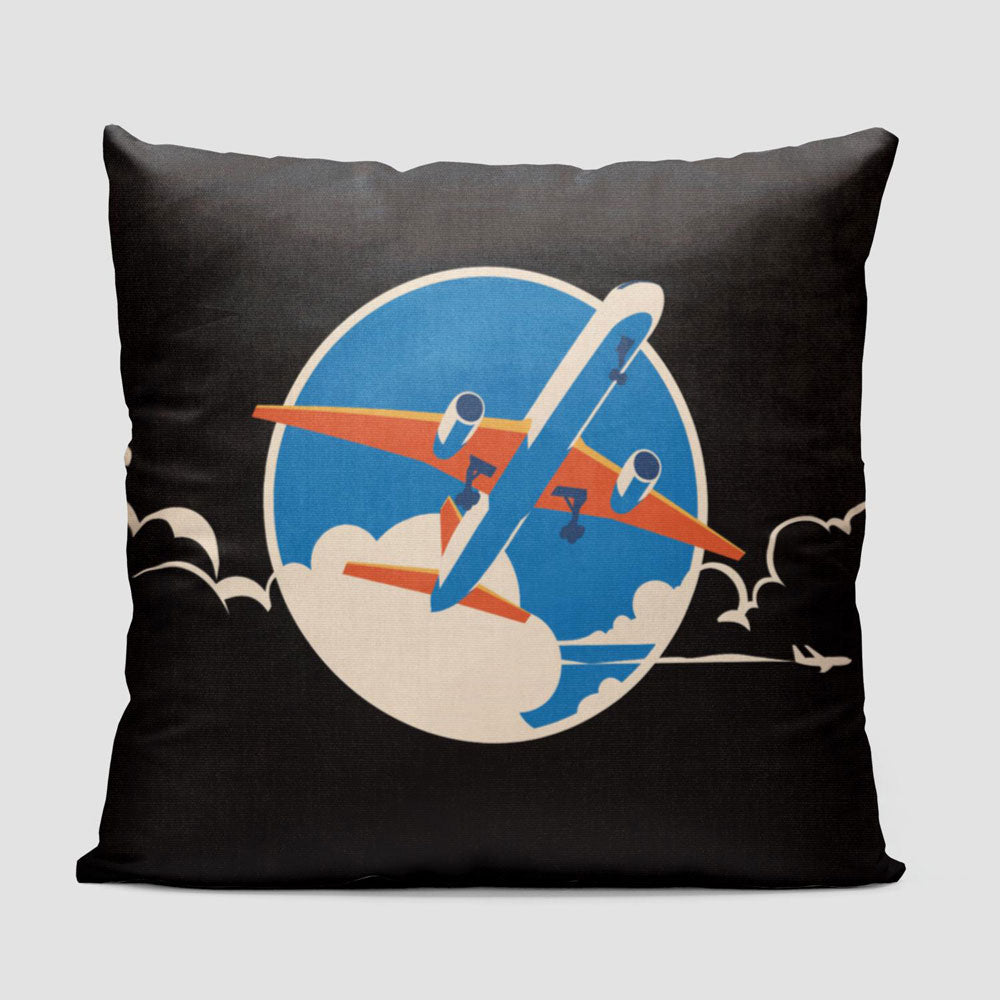 Plane Retro Sky - Throw Pillow