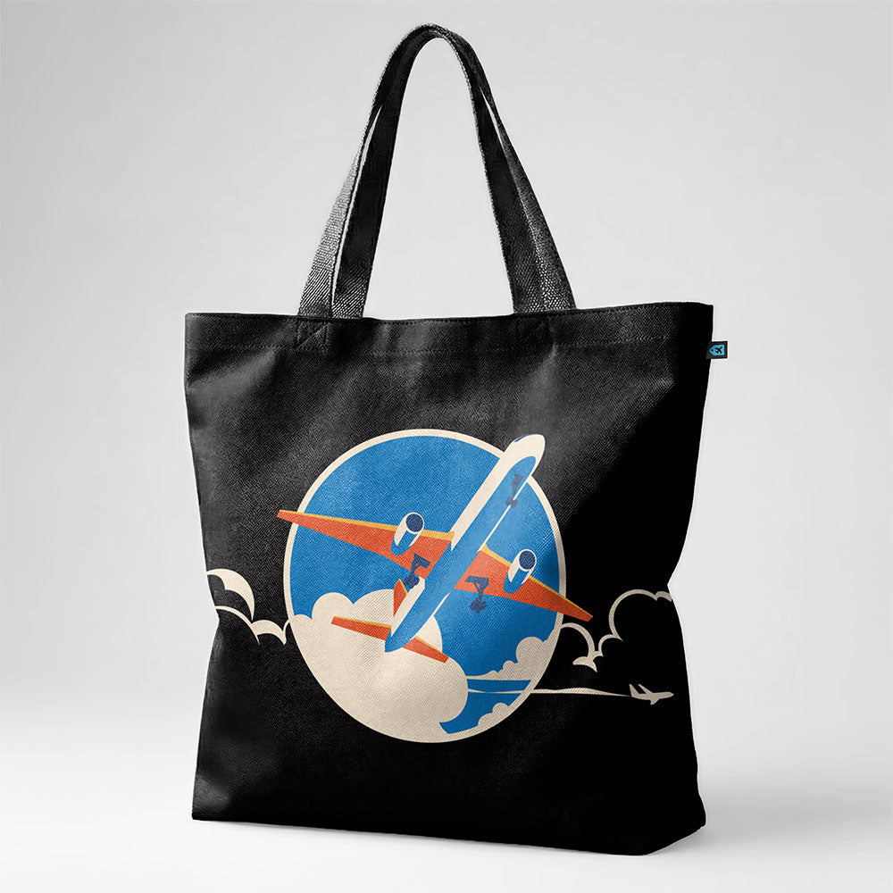 Plane Retro Sky - Tote Bag