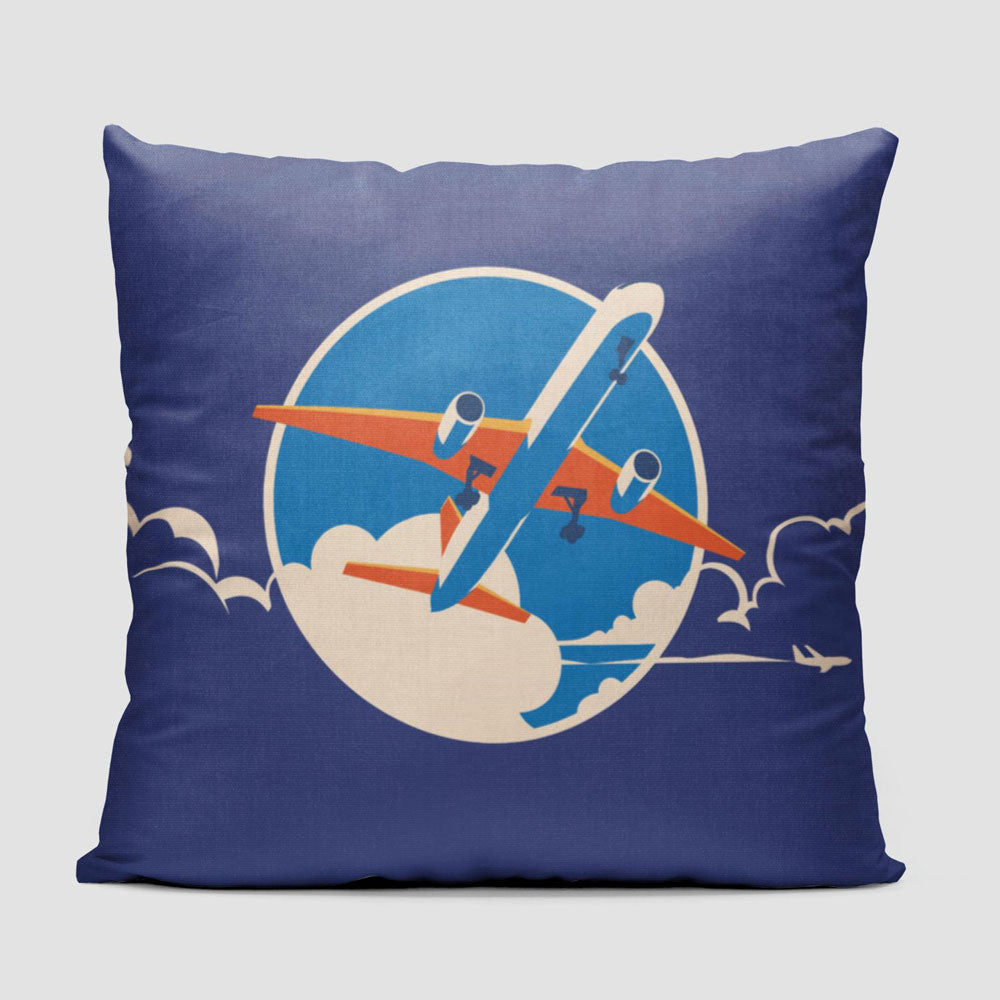 Plane Retro Sky - Throw Pillow