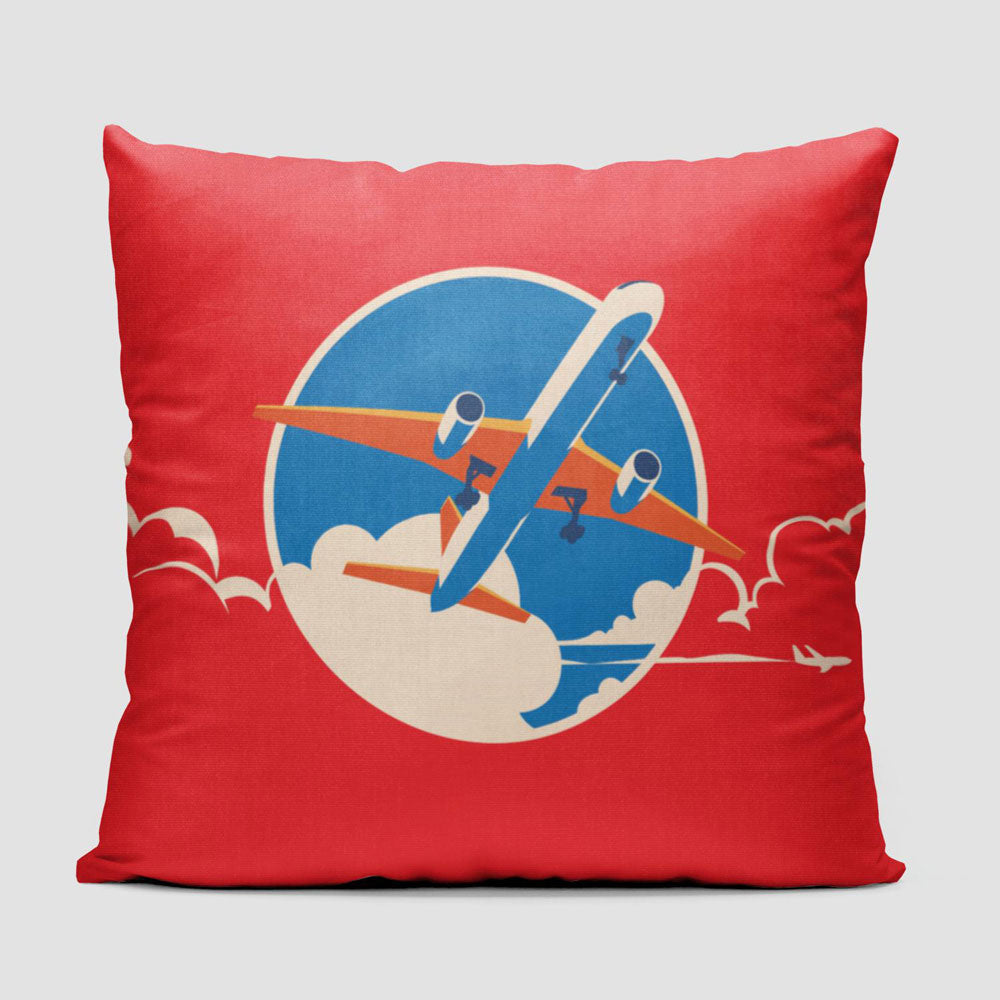 Plane Retro Sky - Throw Pillow
