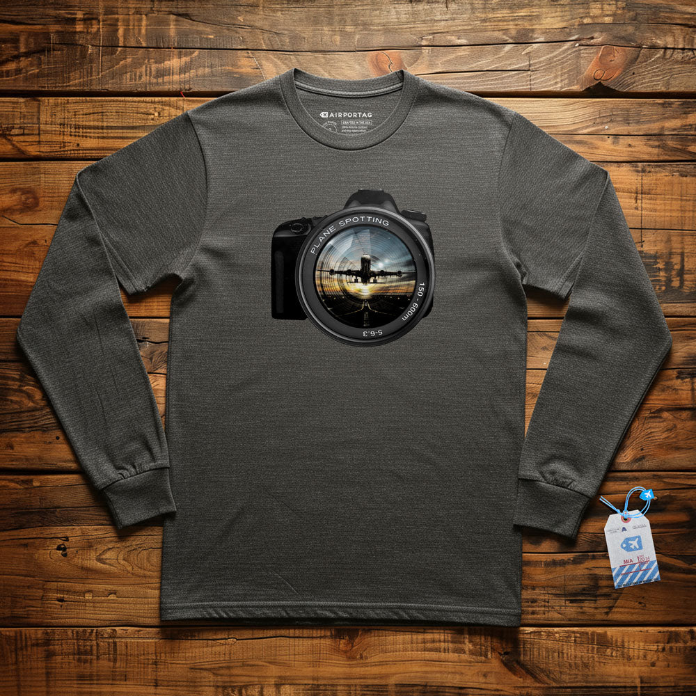 Plane Spotting Lens - Long Sleeve T-Shirt