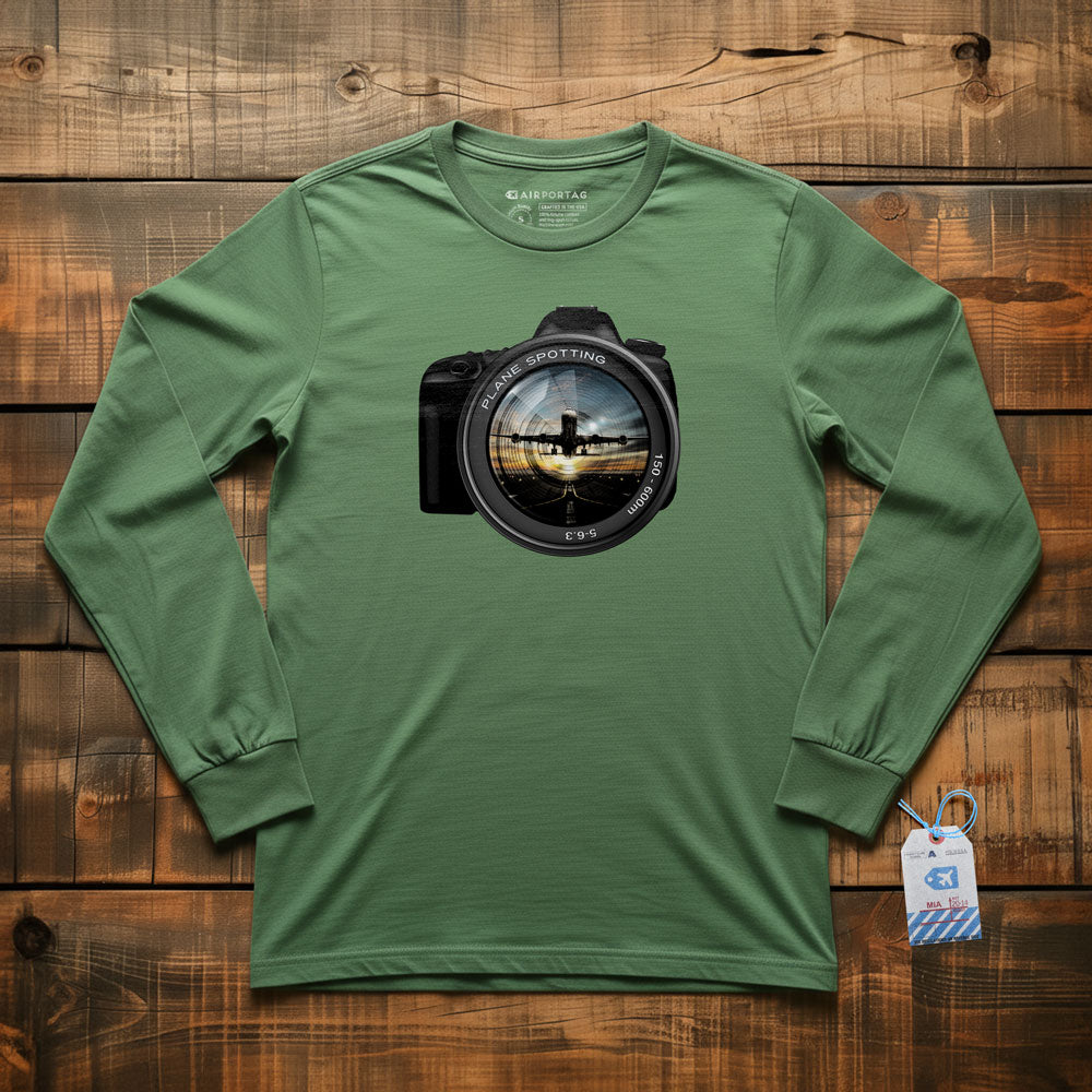 Plane Spotting Lens - Long Sleeve T-Shirt