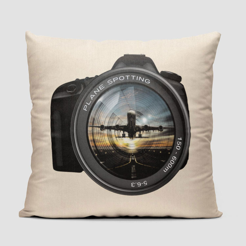 Plane Spotting Lens - Throw Pillow