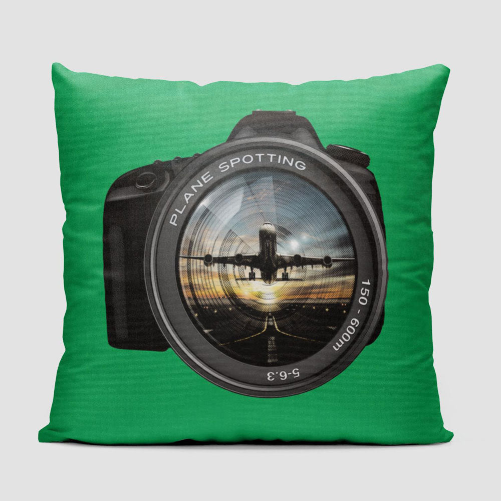 Plane Spotting Lens - Throw Pillow