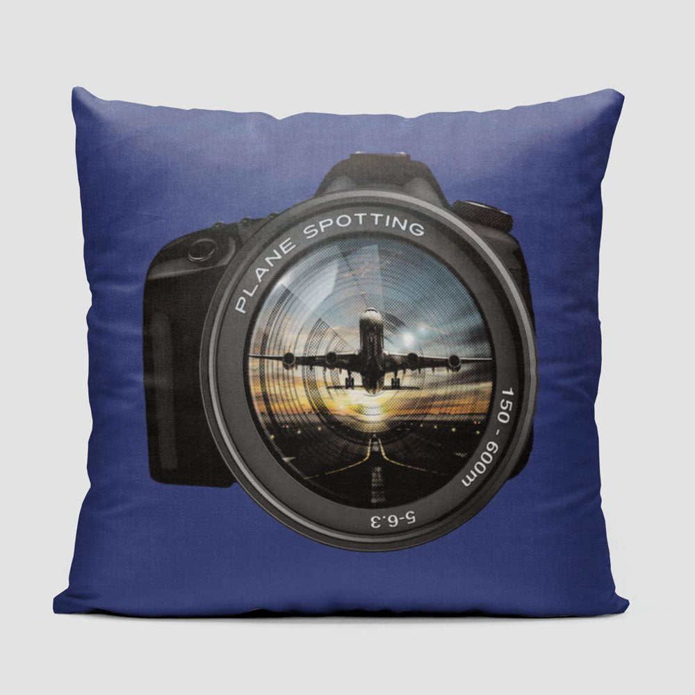 Plane Spotting Lens - Throw Pillow