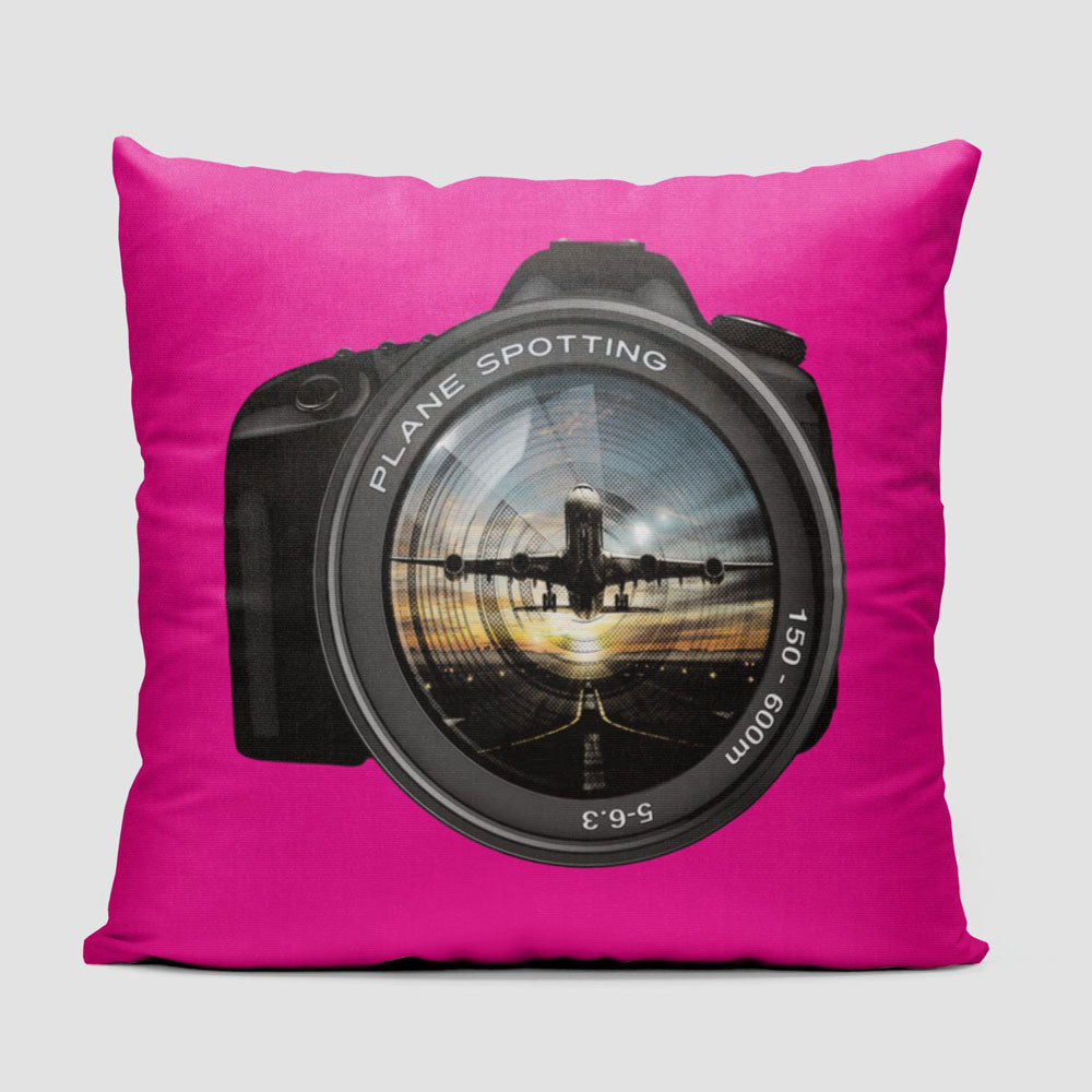 Plane Spotting Lens - Throw Pillow