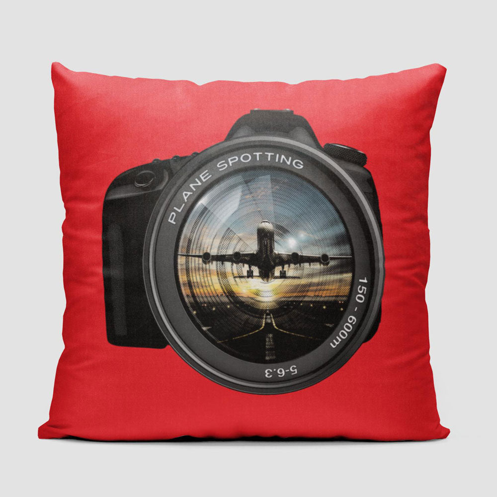 Plane Spotting Lens - Throw Pillow