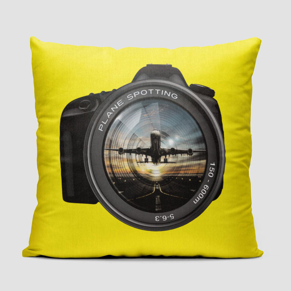Plane Spotting Lens - Throw Pillow