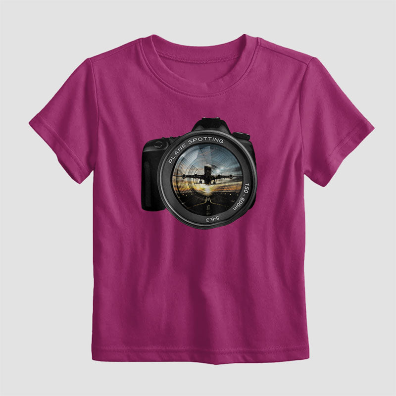 Objectif d'observation d'avion - T-shirt pour enfants