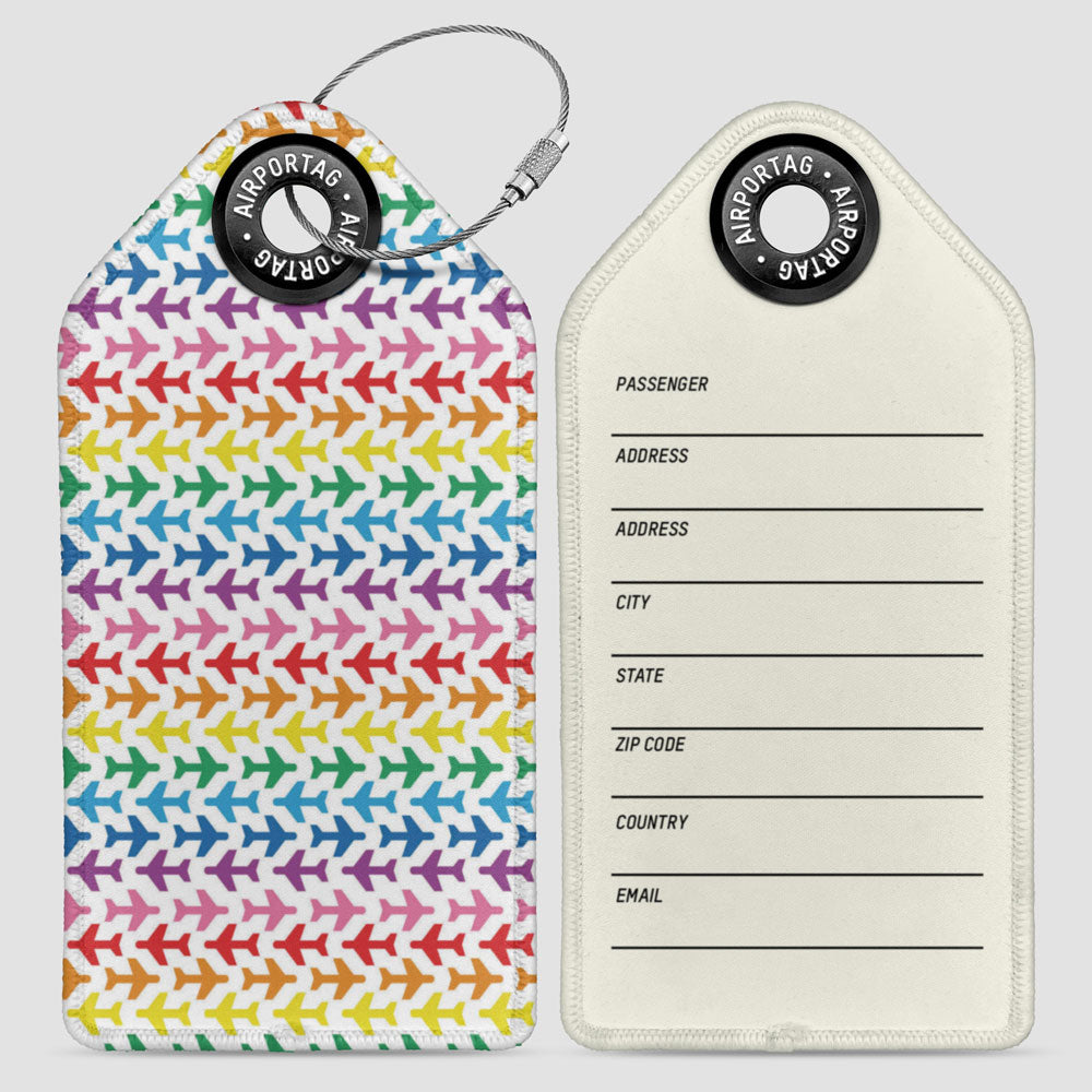 Planes Rainbow - Luggage Tag