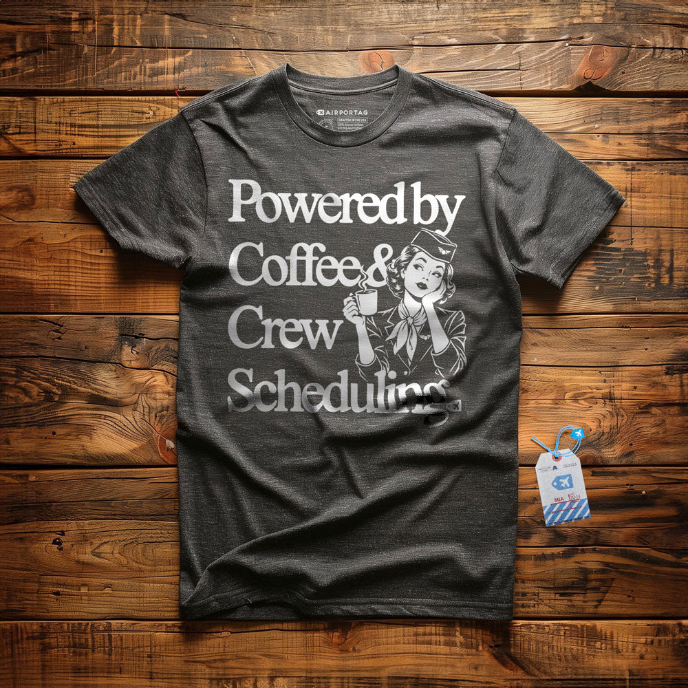 Powered by Coffee & Crew Scheduling - T-Shirt