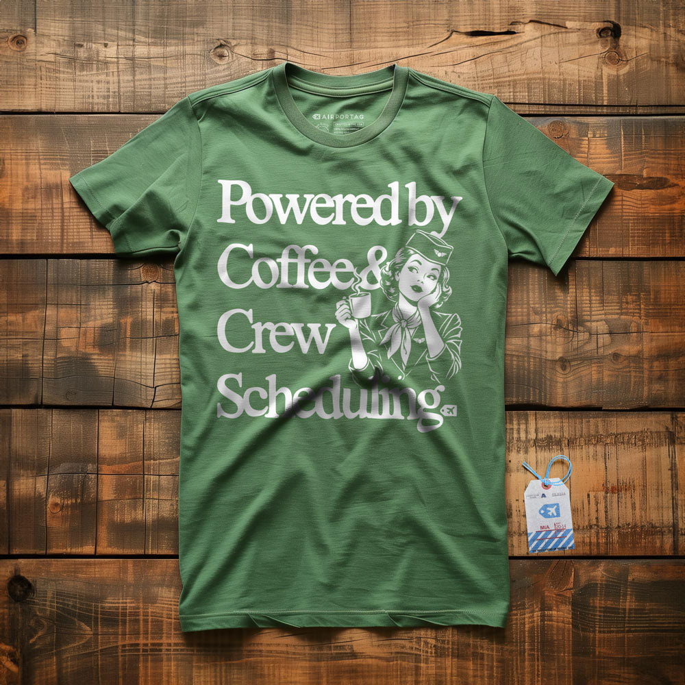 Powered by Coffee & Crew Scheduling - T-Shirt