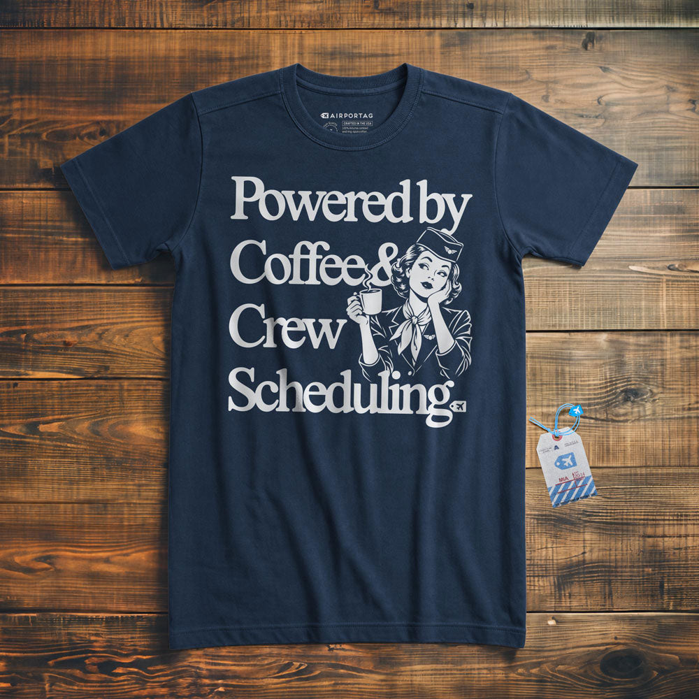 Powered by Coffee & Crew Scheduling - T-Shirt