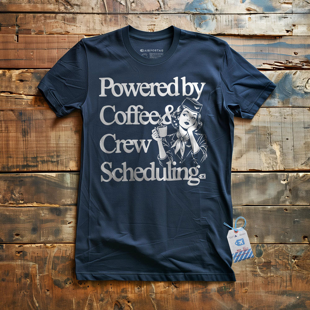 Powered by Coffee & Crew Scheduling - T-Shirt