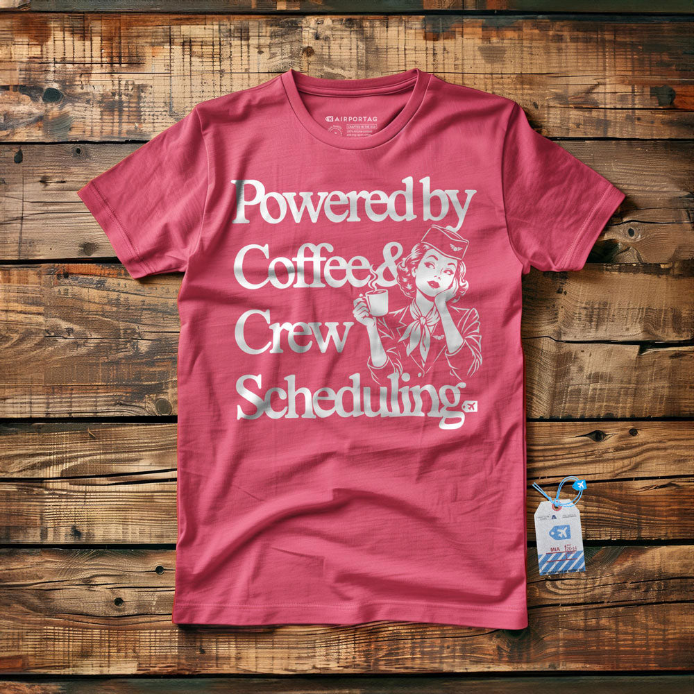 Powered by Coffee & Crew Scheduling - T-Shirt