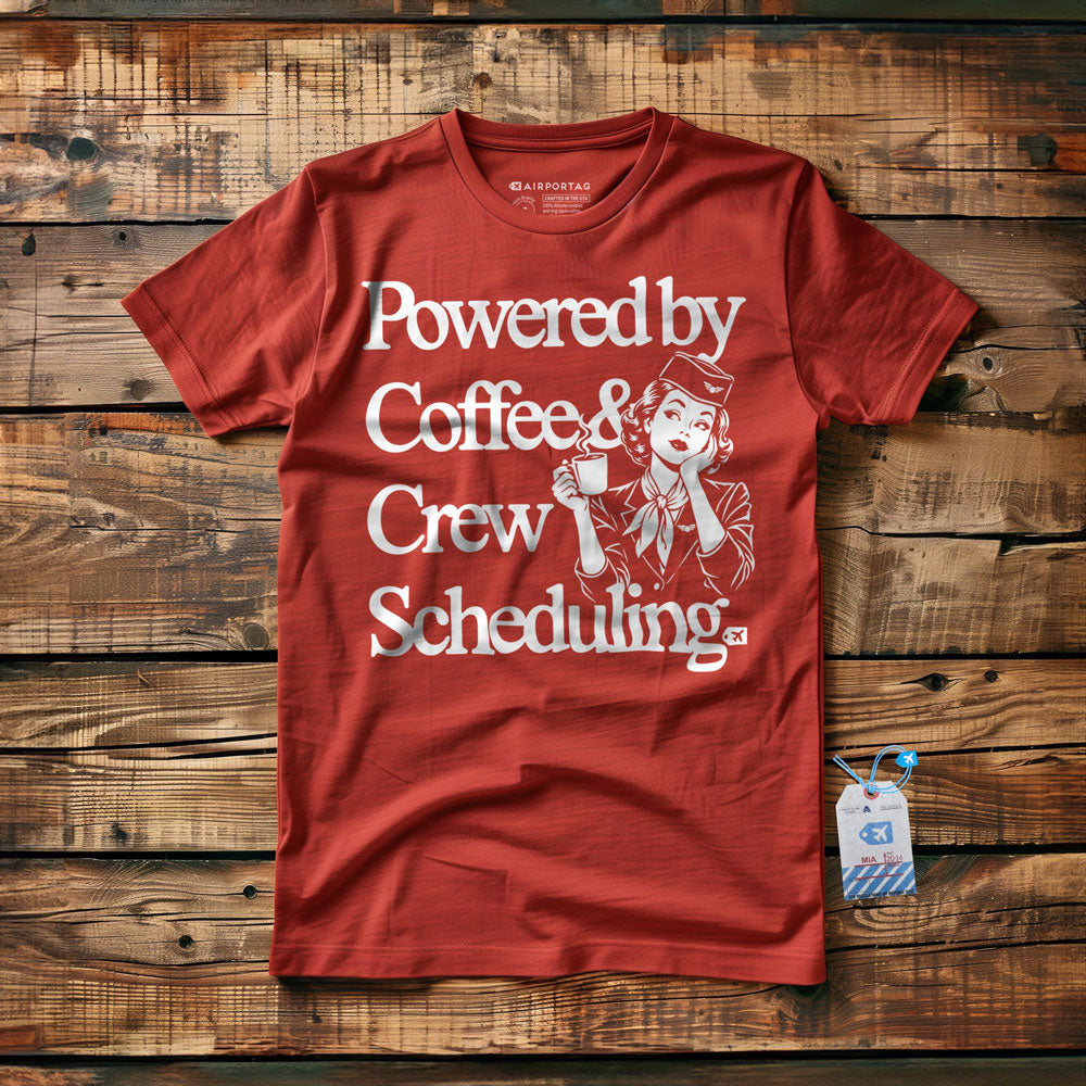 Powered by Coffee & Crew Scheduling - T-Shirt