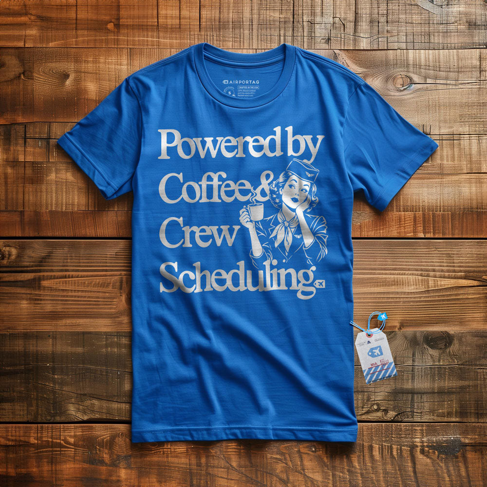 Powered by Coffee & Crew Scheduling - T-Shirt
