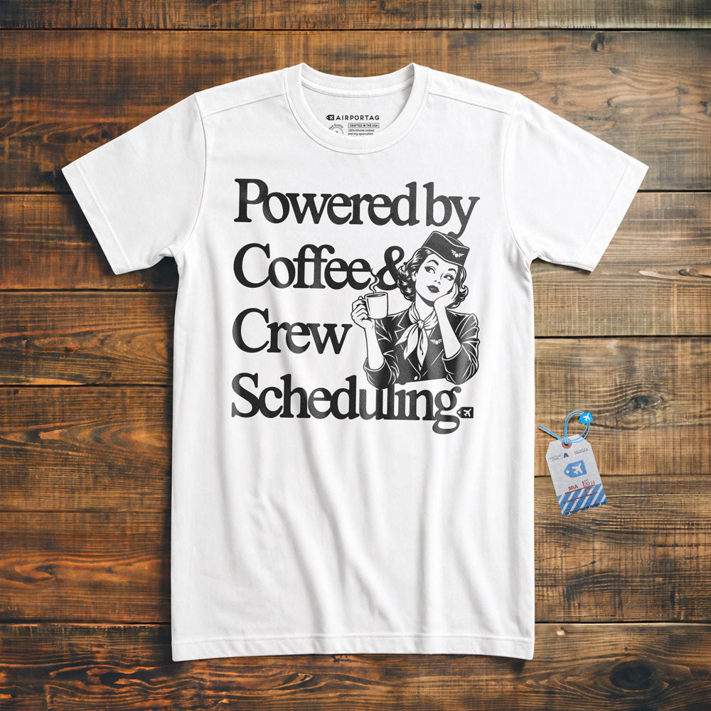 Powered by Coffee & Crew Scheduling - T-Shirt