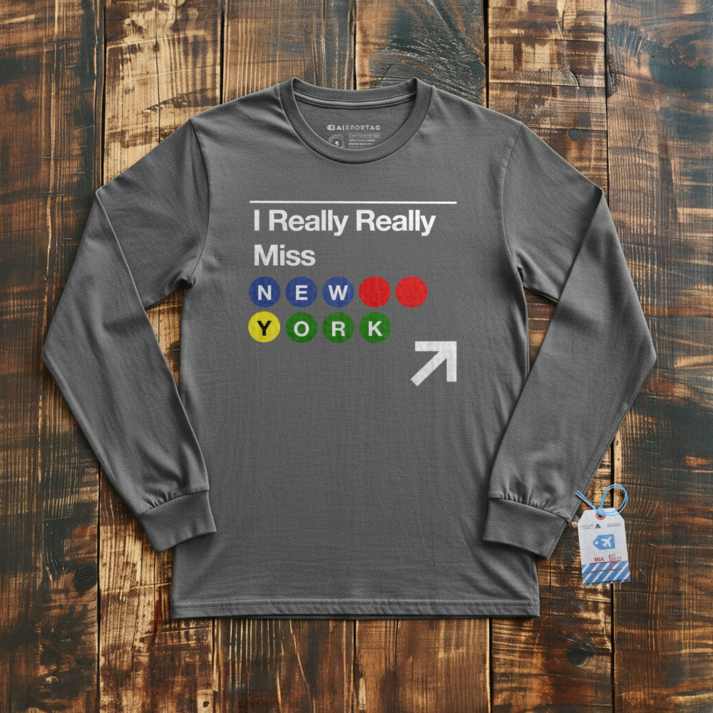 Really Miss New York Subway - Long Sleeve T-Shirt