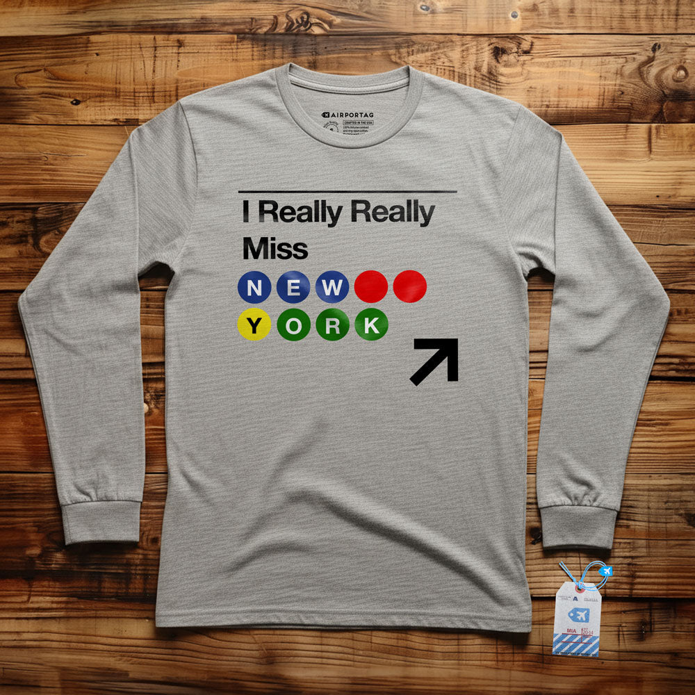 Really Miss New York Subway - Long Sleeve T-Shirt