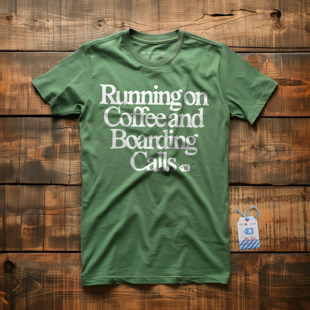 Running on Coffee and Boarding Calls - T-Shirt