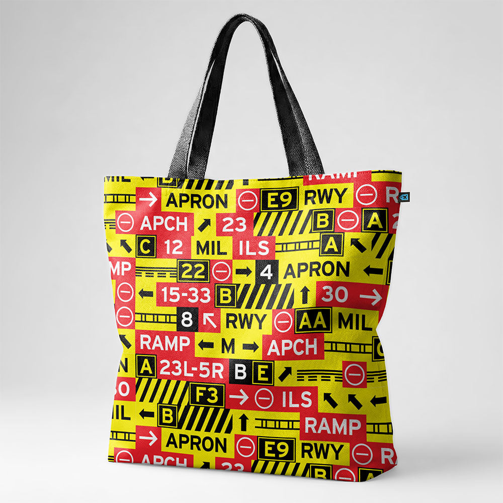 滑走路標識 - トートバッグ