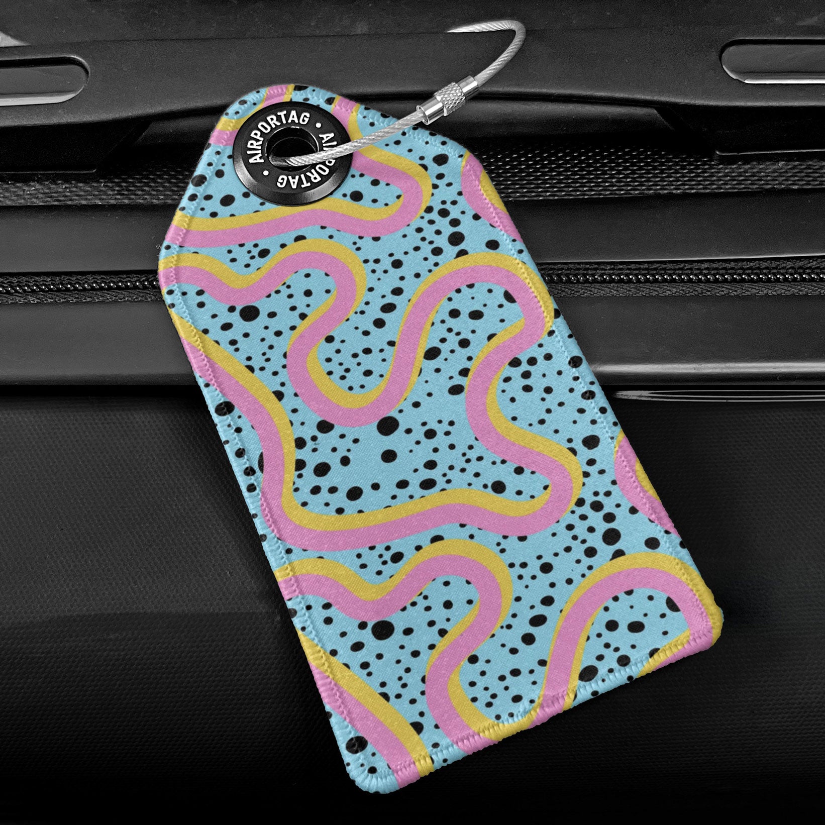 Art Dots Line Pink - Luggage Tag