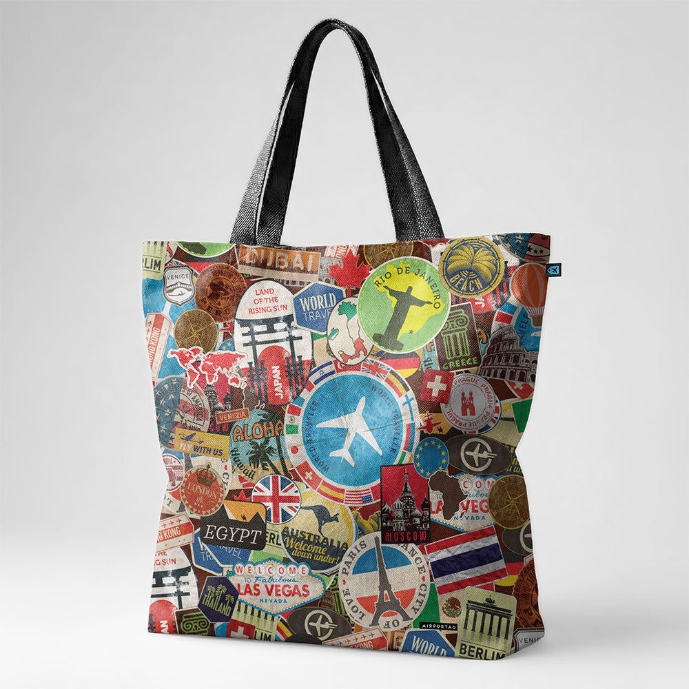 Travel Stickers - Tote Bag
