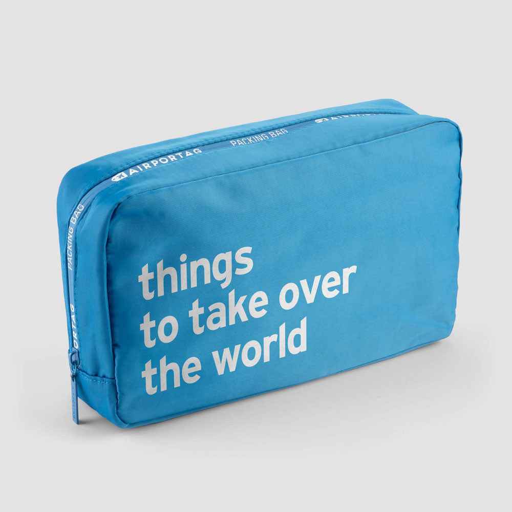 Things to take over the world - Packing Bag