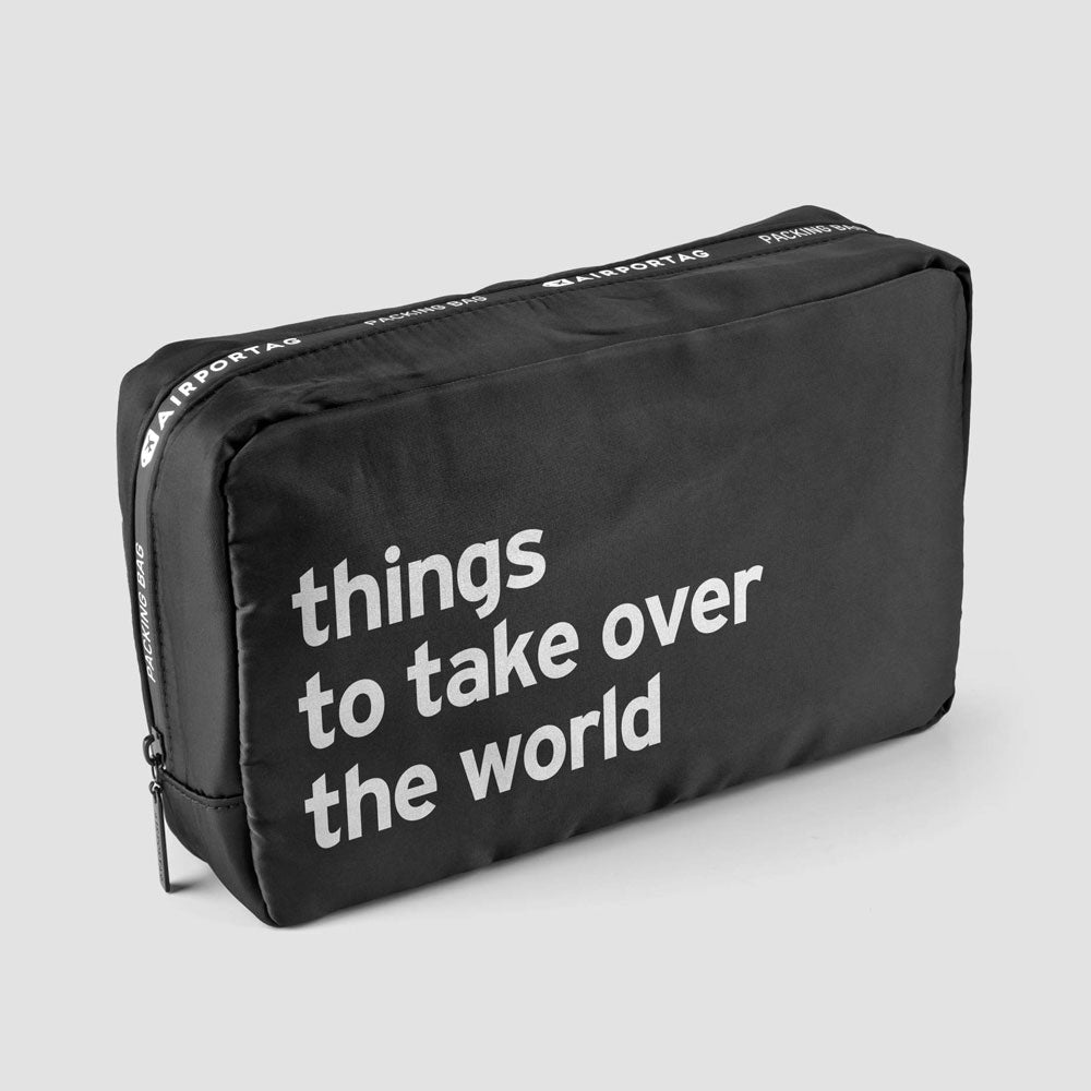 Things to take over the world - Packing Bag