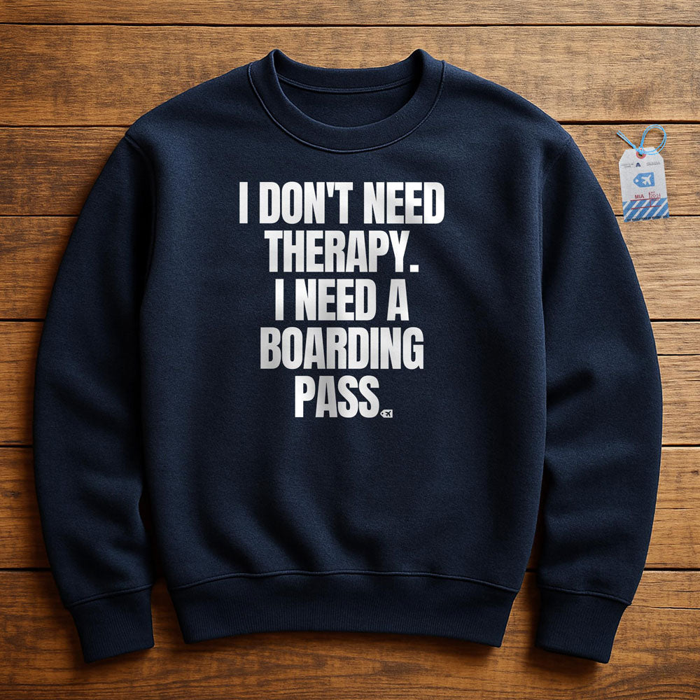 Therapy? Boarding Pass - Sweatshirt - Navy