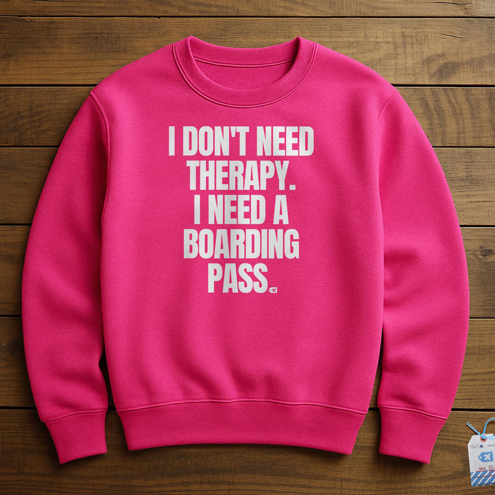 Therapy? Boarding Pass - Sweatshirt - Pink