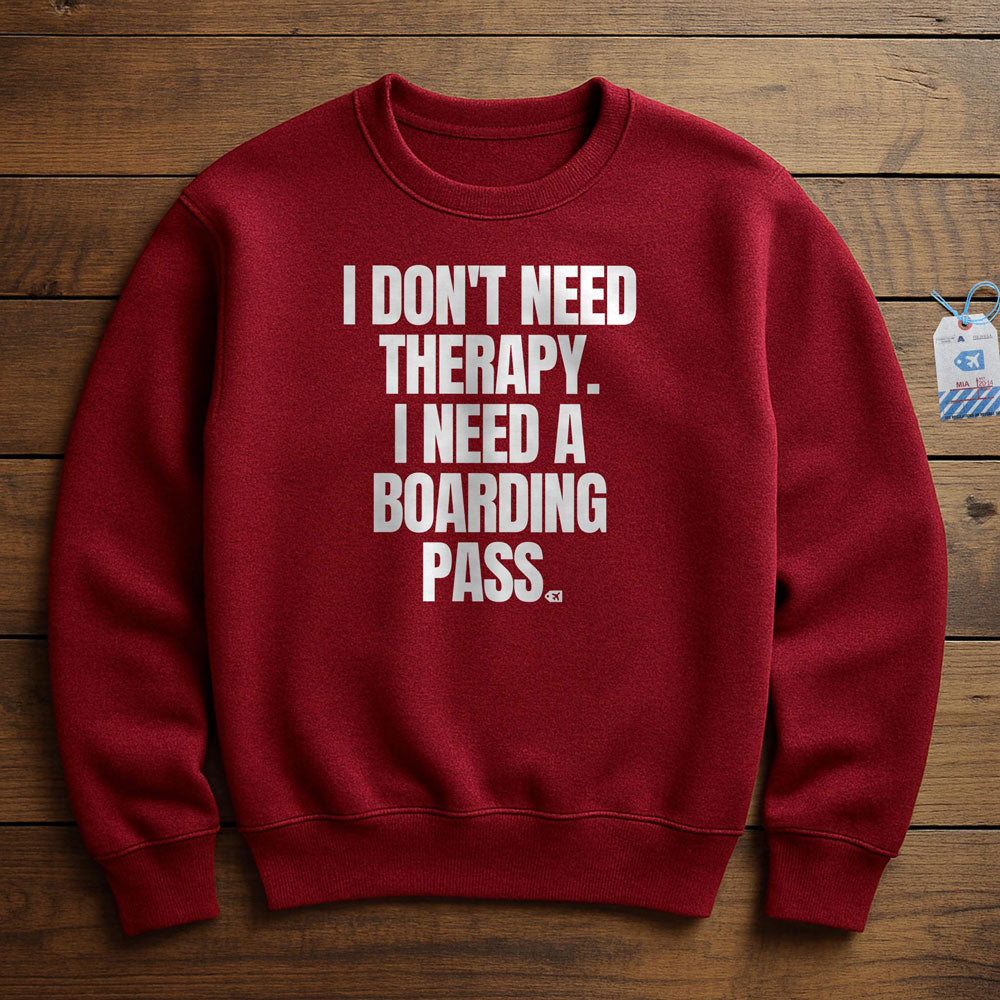 Therapy? Boarding Pass - Sweatshirt - Red