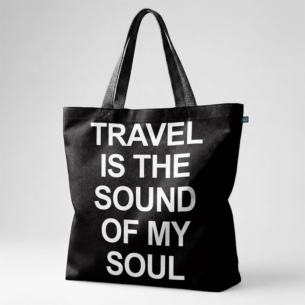 Travel is the Sound of My Soul Pocket - Tote Bag